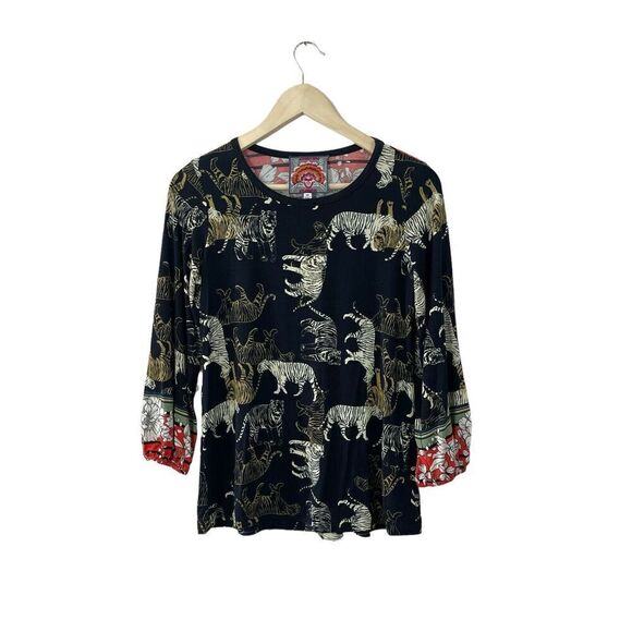 Johnny Was X-Small Teeger Knit Puff Sleeve Top Soft Bamboo Stretch Womens - Picture 4 of 16